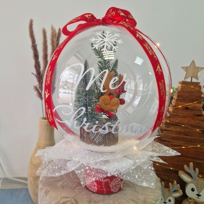 Коледен букет с балон